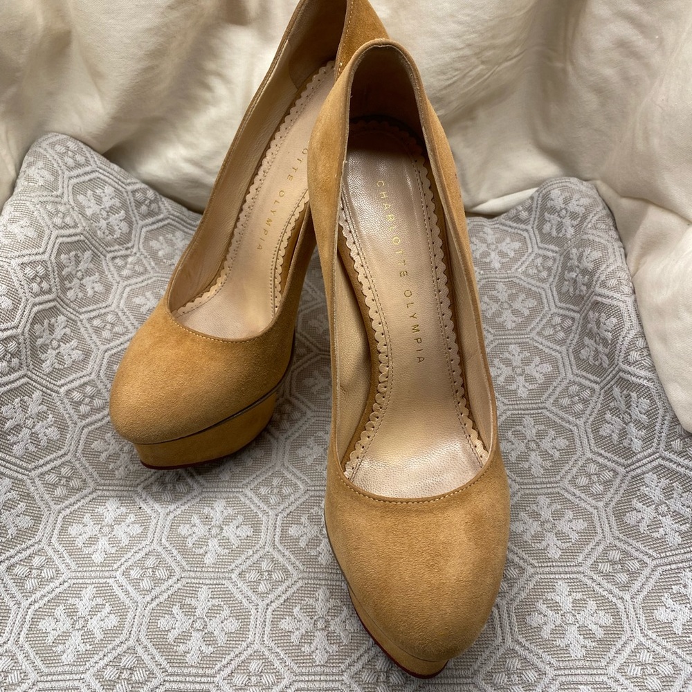 Suede Charlotte Olympia Dolly Heels size 36